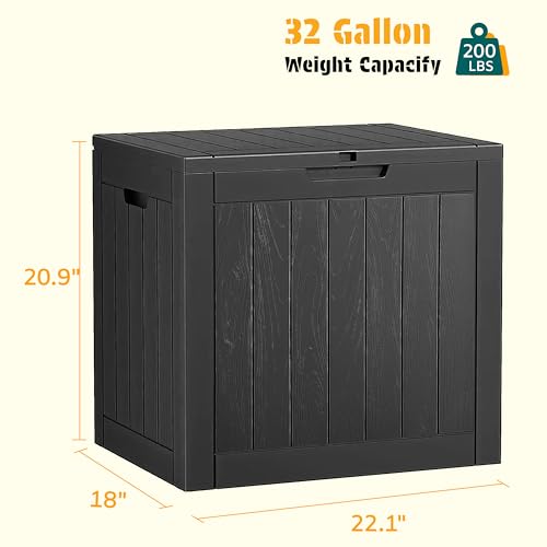 32 Gal Outdoor Storage Box Waterproof Lockable