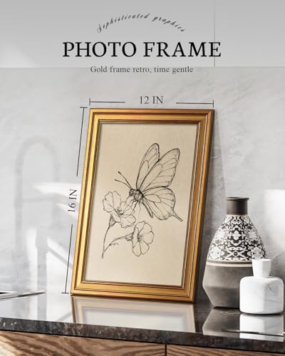 Vintage Gold Framed Wall Art for Living Room