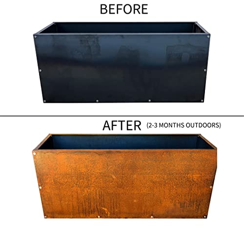Corten Steel Rectangular Outdoor Planter Box