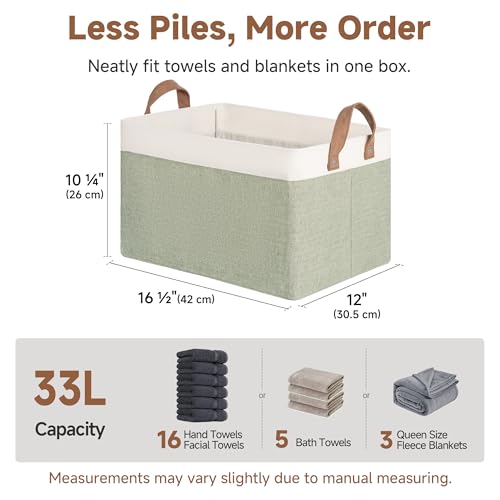 Fabric Storage Bins for Shelf (2 Count)