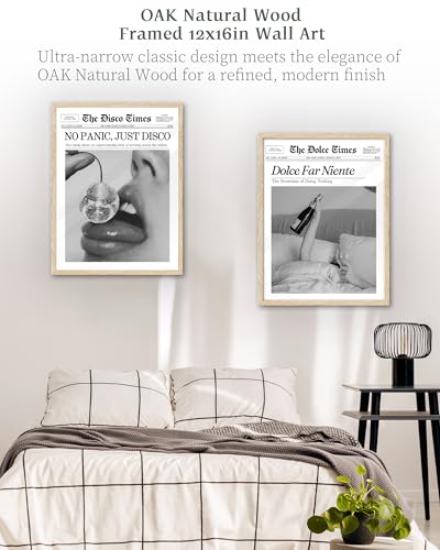 12x16in Dolce Far Niente Unframed Newspaper Wall Art