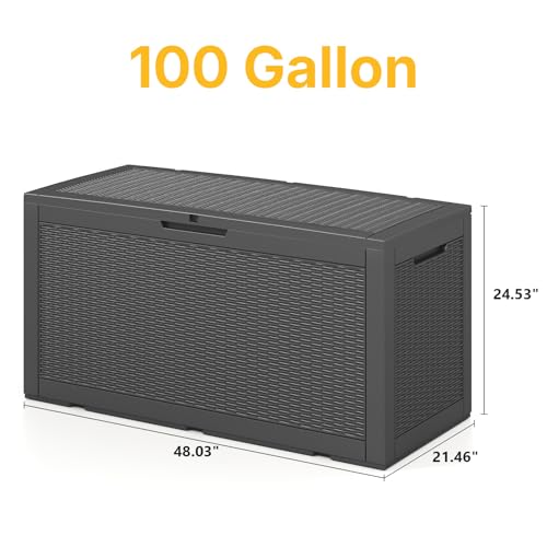 100 Gallon Deck Box Outdoor Waterproof