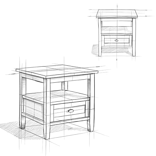 Warm Shaker 20" Wide End Tables in White