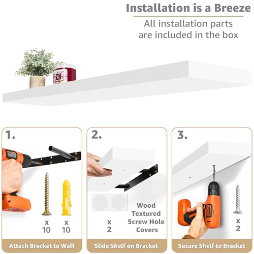 Floating Shelves for Wall Storage (2 Count)