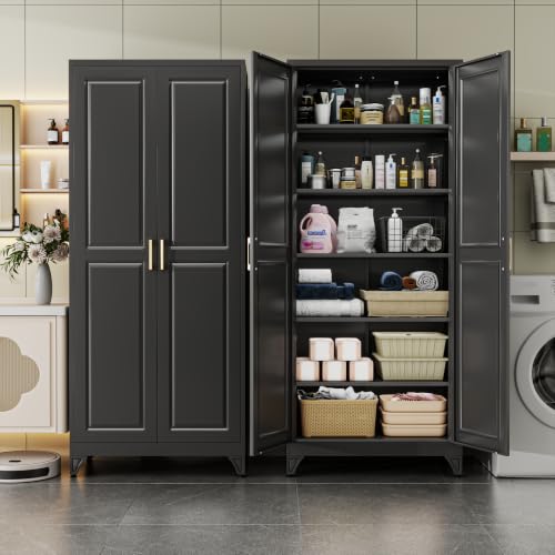 75" Metal Kitchen Pantry Cabinet