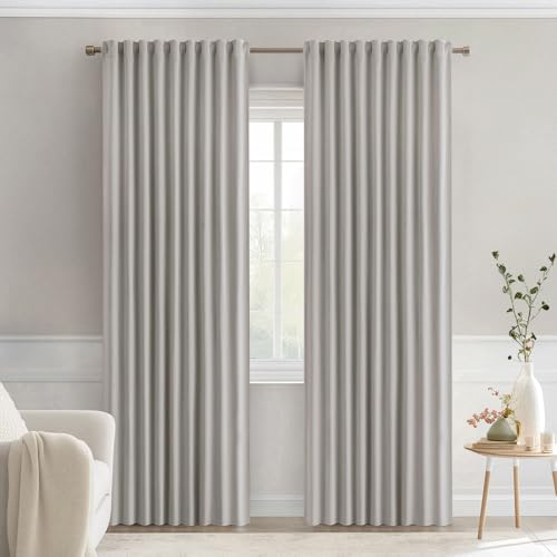 Cobblestone Back Tab Blackout Curtains 52x84 Inch Length 2 Panel Set (2 Count)
