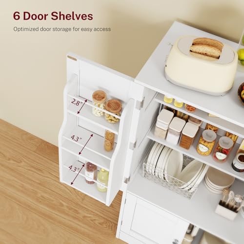 43'H Pantry Cabinet with 4 Doors