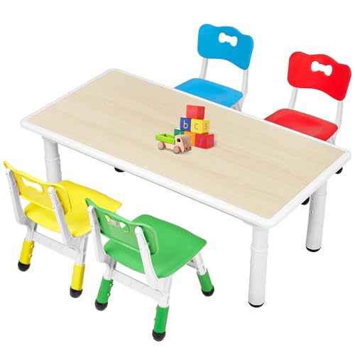 Kids Table and 4 Chairs Set for Ages 3