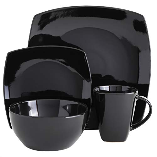 Soho Lounge Square Reactive Glaze Stoneware Dinnerware Set