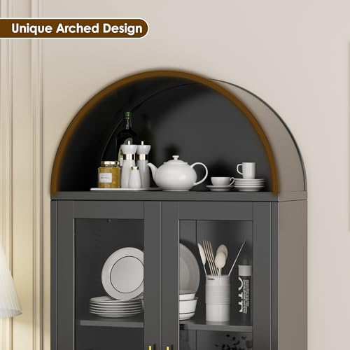 72.8" Glass Display Cabinet with Lock