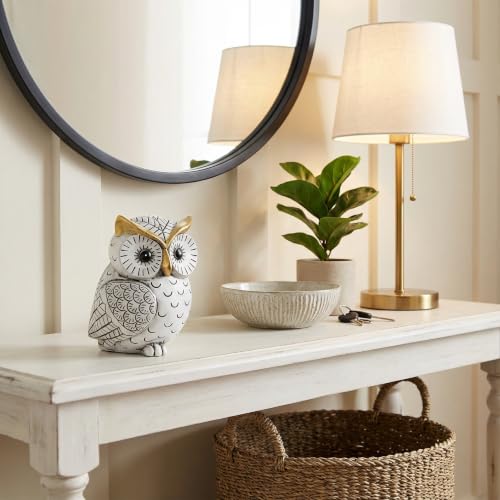 Black and White Owl Statue