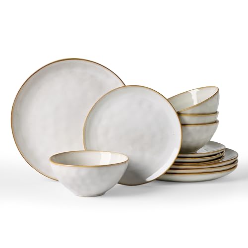 Ocean Round Ceramic Dinnerware Set for 4 (6 Count)