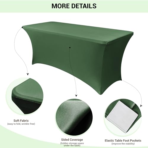 6ft Stretch Spandex Table Cover (4 Count)