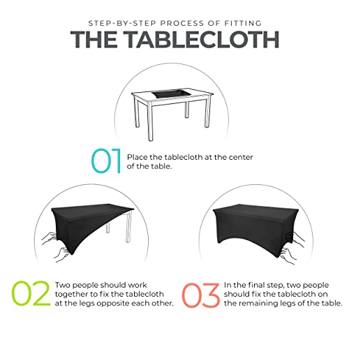 Spandex Table Cloth 2 Pack [4FT (2 Count)