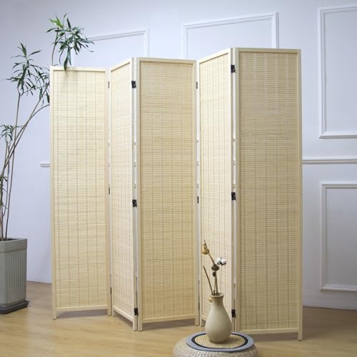 5 Panel Bamboo Room Divider