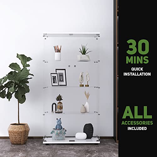 White Glass Display Cabinet