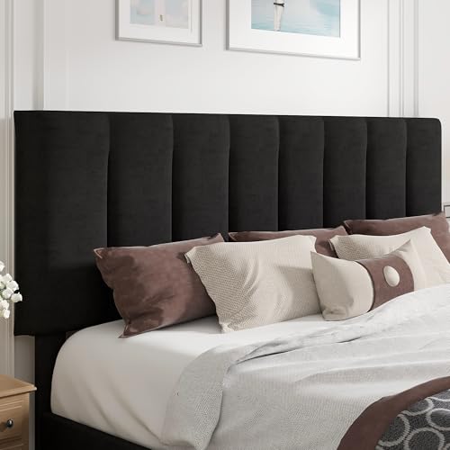King Size Bed Frame with Upholstered Headboard