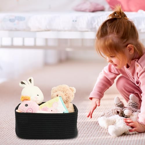 Small Woven Storage Baskets for Shelves (3 Count)