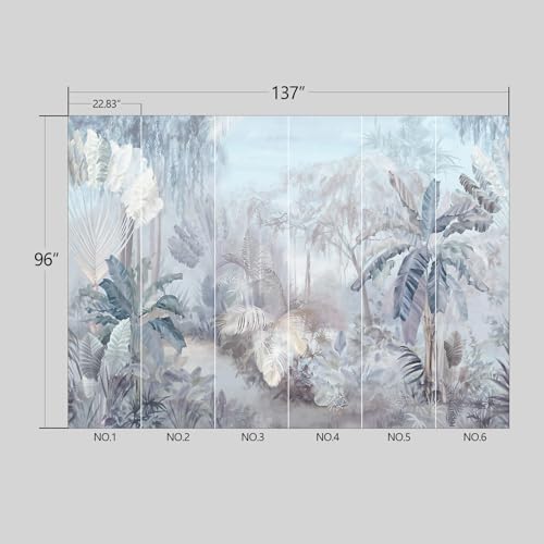 Tropical Botanical Wallpaper Peel and Stick wall Mural for Bedroom Living Room