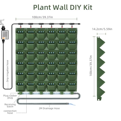 36 Pockets Self Watering Wall Mounted Vertical Planter