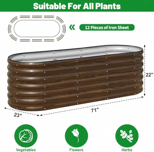 2 Pack Galvanized Steel Raised Garden Bed Kit (2 Count)