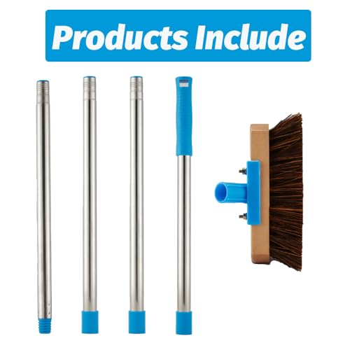 Floor Scrub Brush with Long Handle for Deck