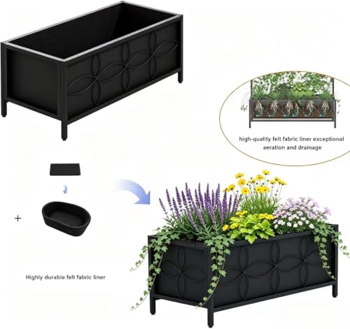 Sturdy Raised Garden Bed with Inner Fabric Liners for Vegetables Flower