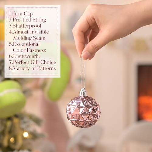 50ct Christmas Tree Decorations Ball Ornaments 2.36 Inches (50 Count)