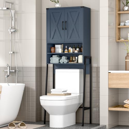 Metal Frame Over The Toilet Storage Cabinet