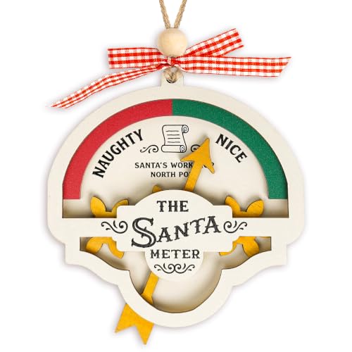 Santa Meter Naughty or Nice Ornament with Rotating Arrow