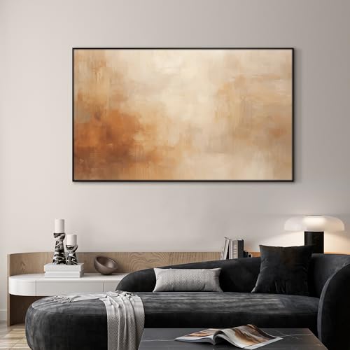 36"x60" Extra Large Framed Wall Art Beige Abstract Minimalist Neutral Illustration for Home Living Room Bedroom Decor