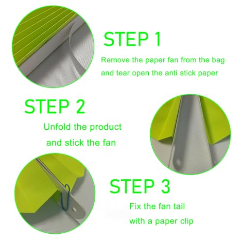 Green Graduation Party Decor 8in Hanging Paper Fan Set DIY 10Pcs