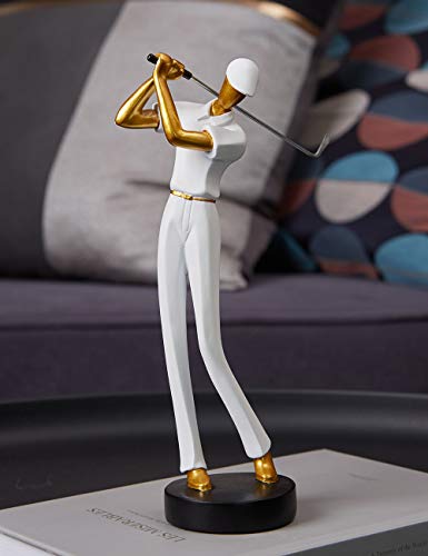 Golfer Figurine Statue Golf Sculpture Modern Home Decor 9.4 Inch