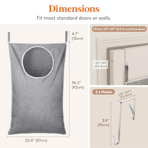 1 Pack Over Door Laundry Hamper