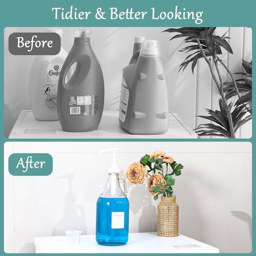 Glass Laundry Detergent Dispenser with Pump
