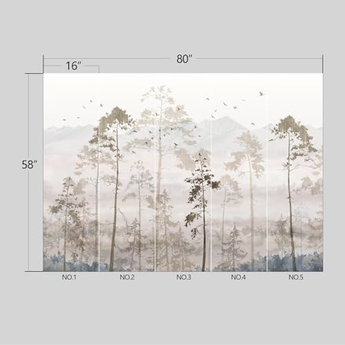 Abstract Forest wall Mural Peel and Stick Wallpaper for Bedroom Living Room