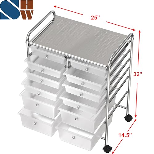 12 Drawers Rolling Utility Cart Organizer
