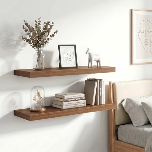 16 Inch Floating Shelves Wall Mounted for Display (2 Count)