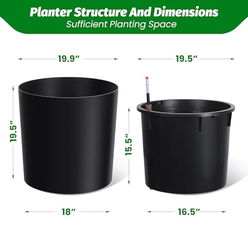 Tall Round Planter Set of 2 (2 Count)