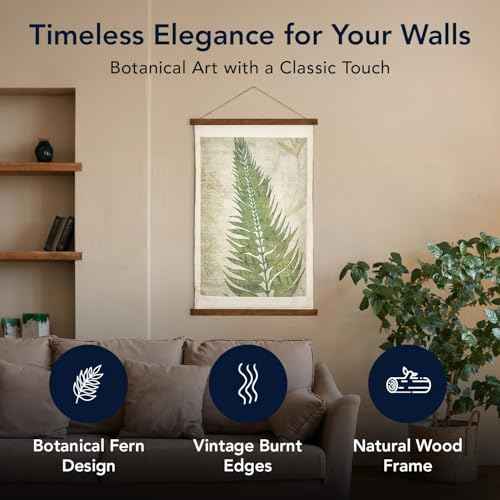 Botanical Fern Canvas Wall Hanging Tapestry