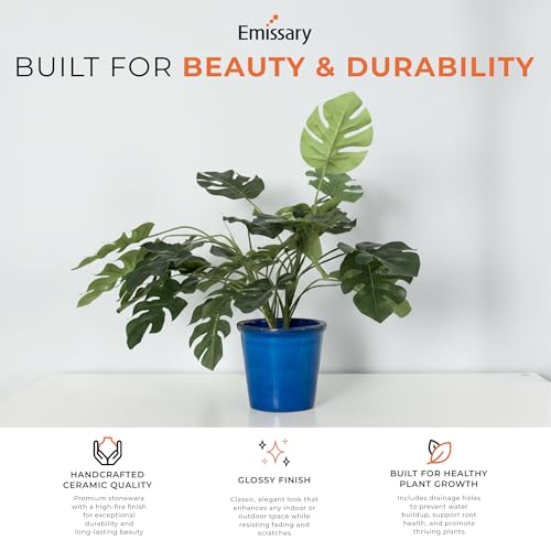 Emissary 8 in. Ceramic Plant Pot with Drainage Hole