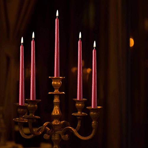 14 Pack Dark Red Taper Candles 12 Inch Tall 3 (14 Count)
