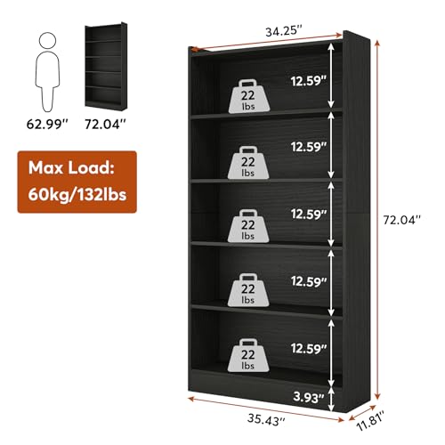 72 inch Tall Bookcase