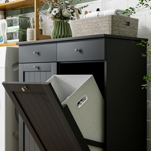 Laundry Cabinet with 2 Removable Baskets