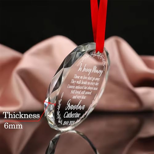 2025 Personalized Memorial Hanging Glass Ornament