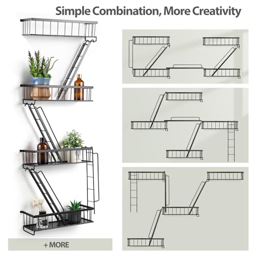 Fire Escape Wall Shelf 4 Tier