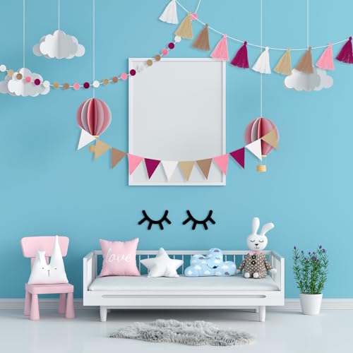 4 Pcs 9.8 ft Pom Pom Garland for Classroom Bulletin Board