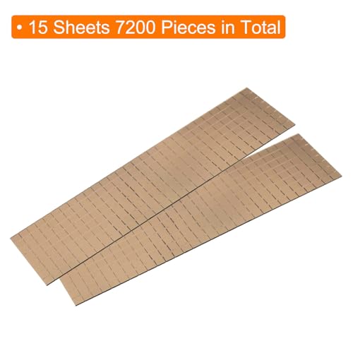 Mirror Mosaic Tiles 5x5mm Square Brown 15 Sheet 7200 Pcs (7200 Count)