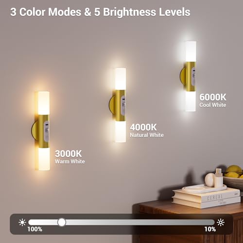Motion Sensor Wall Lights with Remote