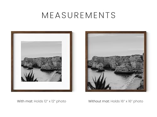 Walnut Square Frames Set of 6 (6 Count)